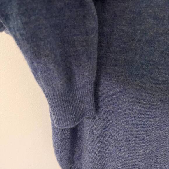 Johnnie-O Merino Wool Sweater Mens Size Medium Blue Quarter Zip Pullover Office - Picture 7 of 10